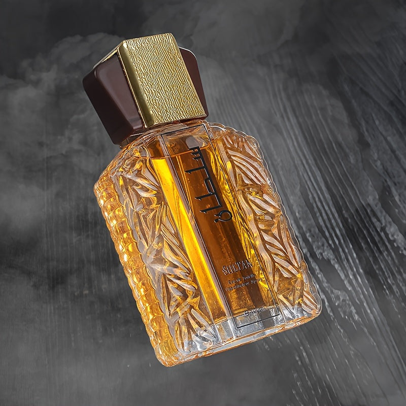 Sultan Eau de Toilette for Men, 3.38oz - Alcohol-Based, Floral Scent with Woody Notes, Formaldehyde-Free Liquid Formula, 5-15% Fragrance Concentration