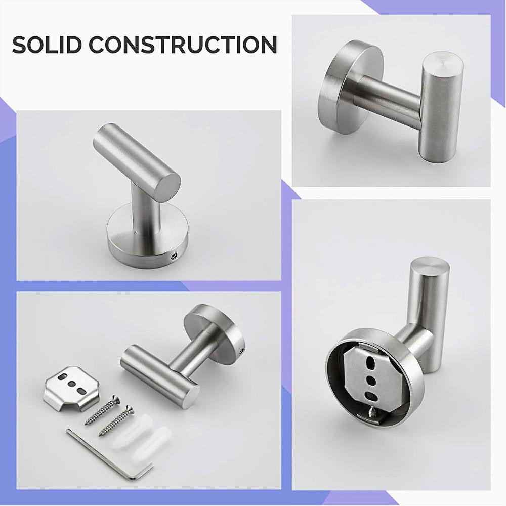 3 -Piece Bath Hardware Set with Mounting Hardware in Brushed Nickel