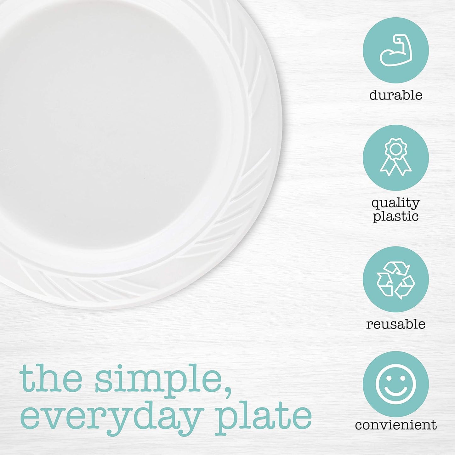 400 Count Disposable 6 Inch White Plastic Dessert Plates