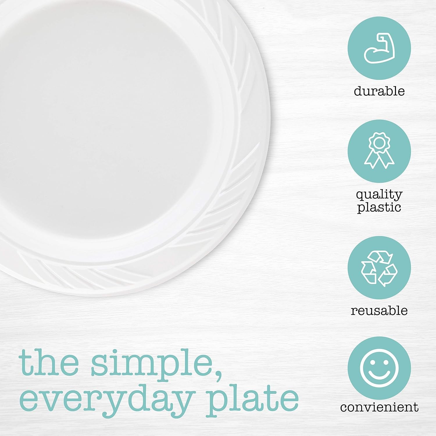 400 Count Disposable 6 Inch White Plastic Dessert Plates