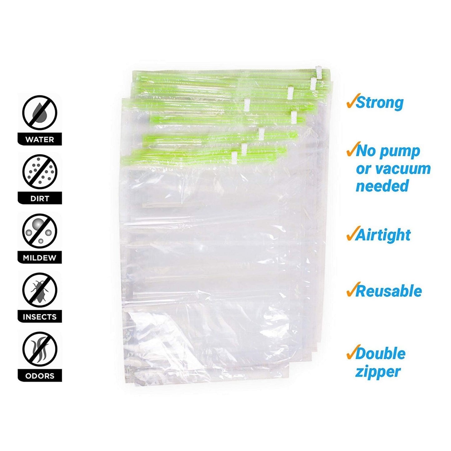 12 Compression Bags for Travel - Space Saver Bags - Bags for Packing Suitcases -