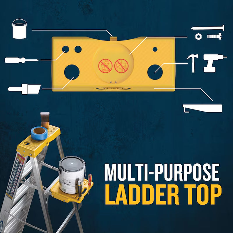 300 4-Ft ( 8-Ft Reach Height ) Aluminum Type 1 - 250 Lbs. Load Capacity Step Ladder