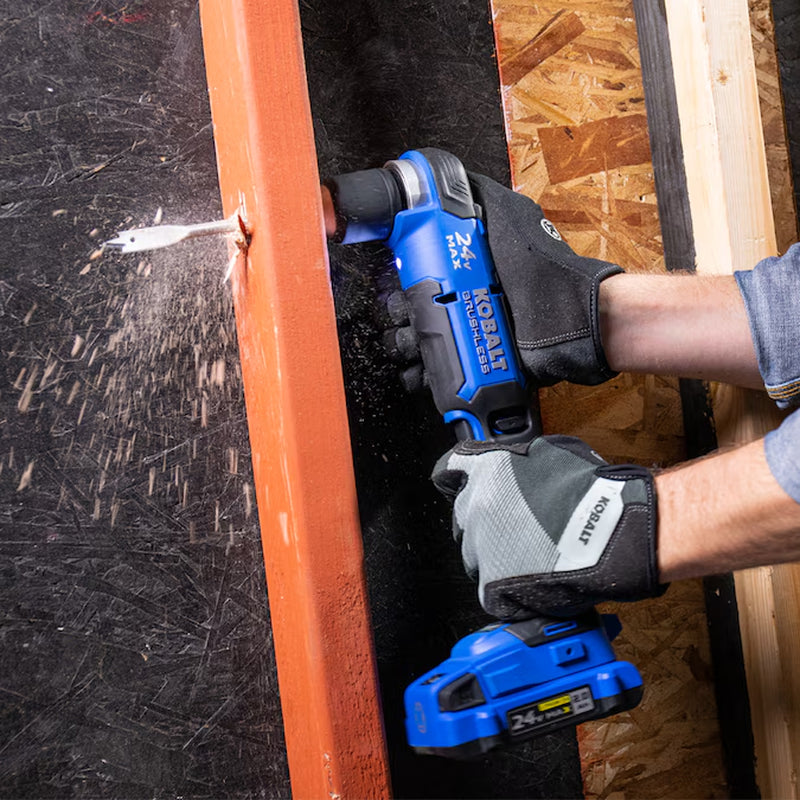 24-Volt 3/8-In Keyless Brushless Right Angle Cordless Drill ( Charger Not Included )