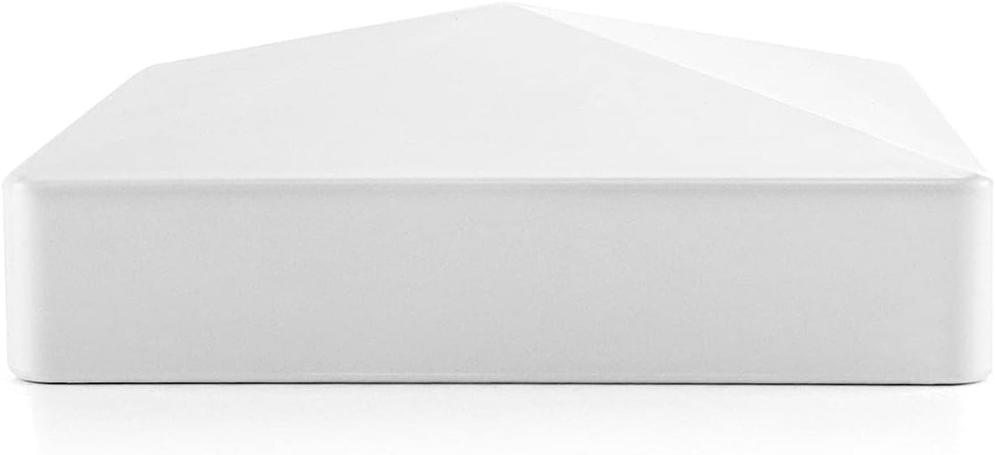 5”X5” White Vinyl Fence Post Caps 8 Pack for Mailbox Deck Dock Lamp Post