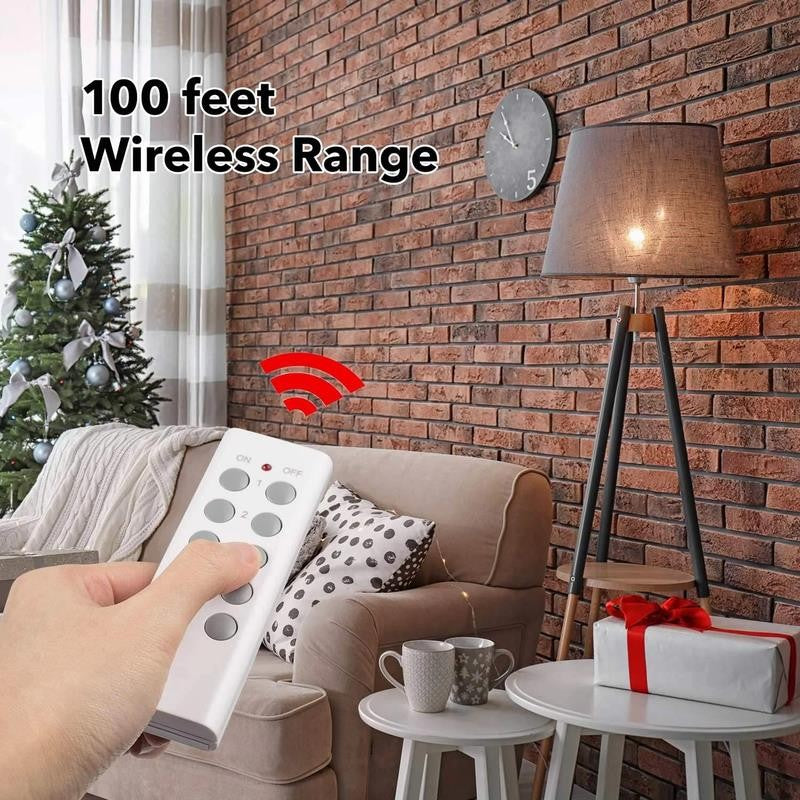 Wireless Remote Control Outlet with Extra Long Range, for Household Appliances,