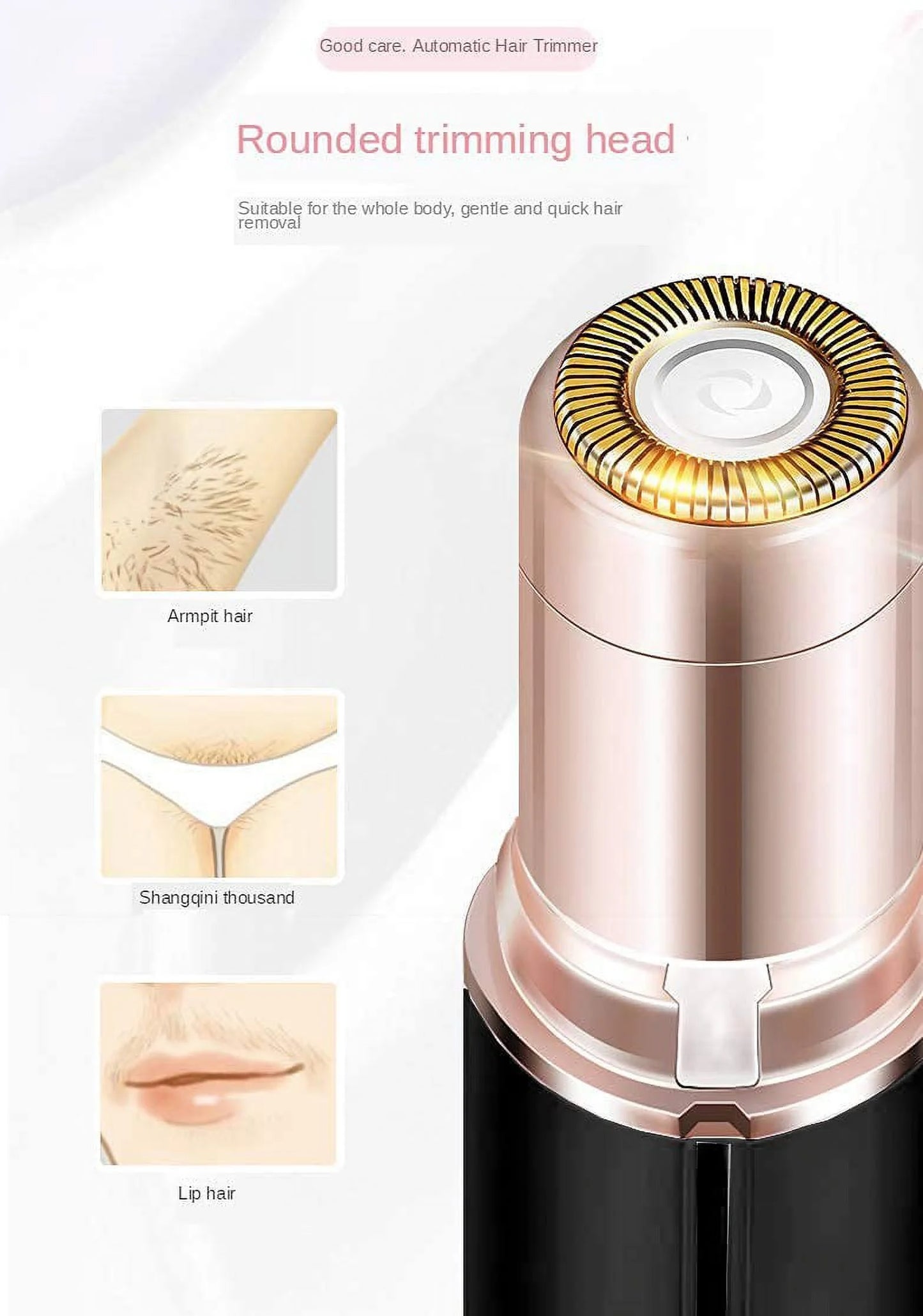 Facial Hair Removal for Women, Mini Hair Remover, Electric Razor Shaver Portable Painless Bikini Epilator for Lips, Chin, Armpit, Peach Fuzz, Arms, Legs,And USB Rechargeable