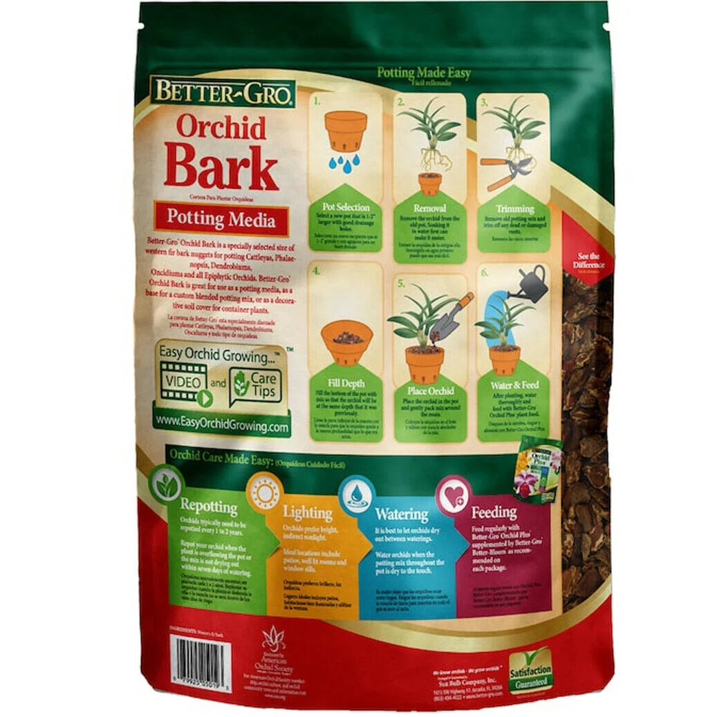 5019 Better-Gro Orchid Bark Potting Media, 8 Quarts