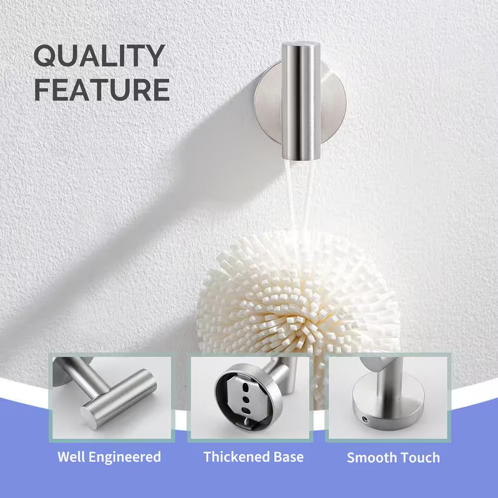 3 -Piece Bath Hardware Set with Mounting Hardware in Brushed Nickel