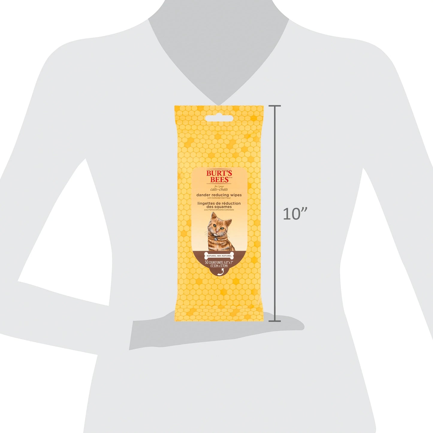 Dander Reducing Grooming Wipes for Cats, 50 Wipes