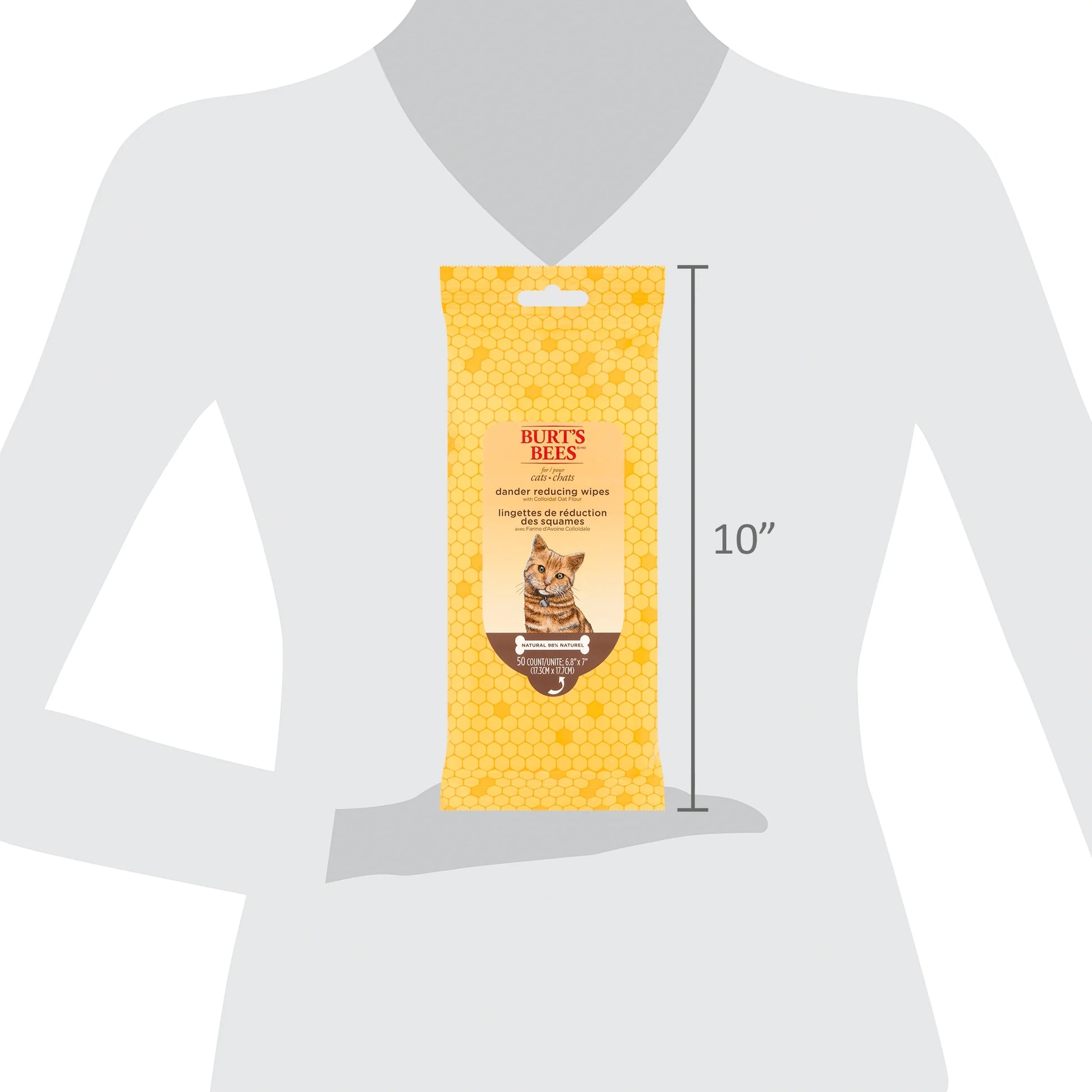 Dander Reducing Grooming Wipes for Cats, 50 Wipes