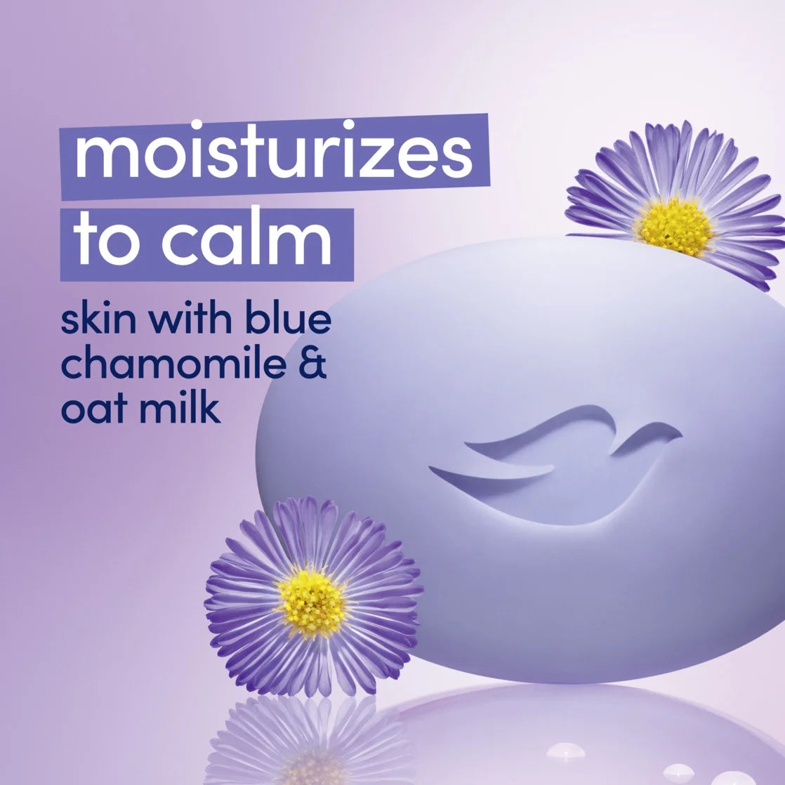 Beauty Bar Women'S Bath Soap Anti-Stress Blue Chamomile & Oat Milk, 3.75 Oz 4 Count