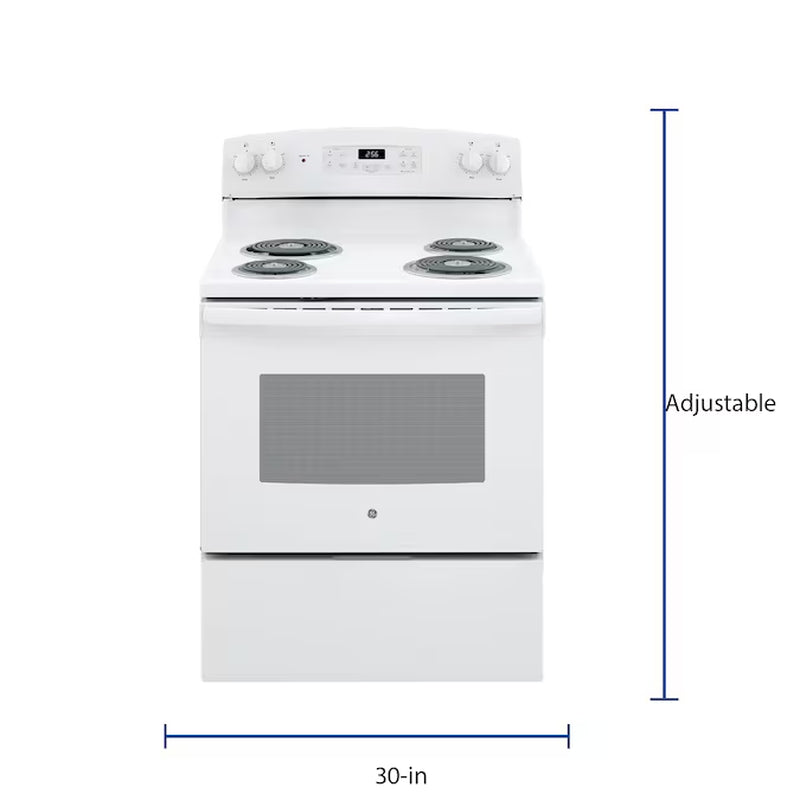 30-In 4 Burners 5.0-Cu Ft Freestanding Electric Ran ( White )