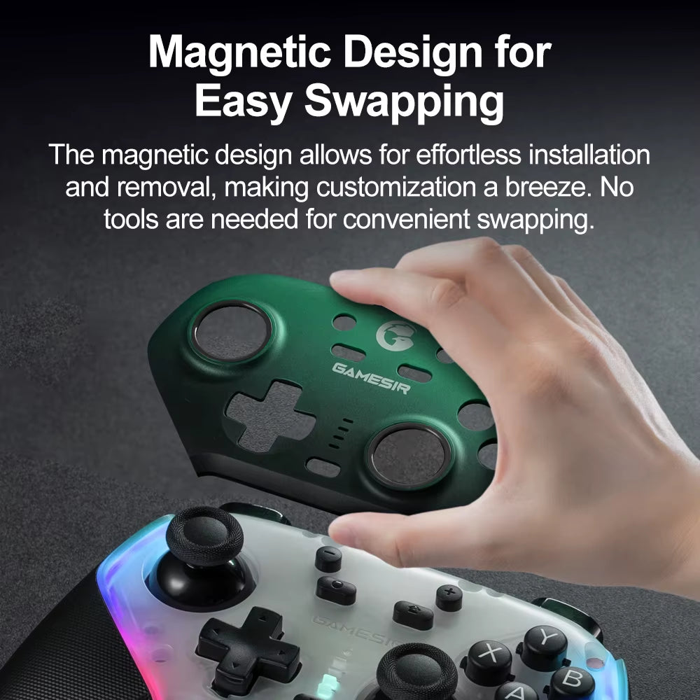 Super Nova Magnetic Faceplate Personalize Gamepads Multicolor Shell Cover Wireless Controle Front Case Top Cover