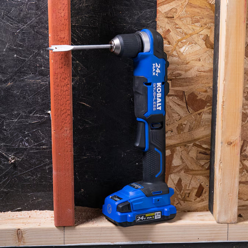 24-Volt 3/8-In Keyless Brushless Right Angle Cordless Drill ( Charger Not Included )
