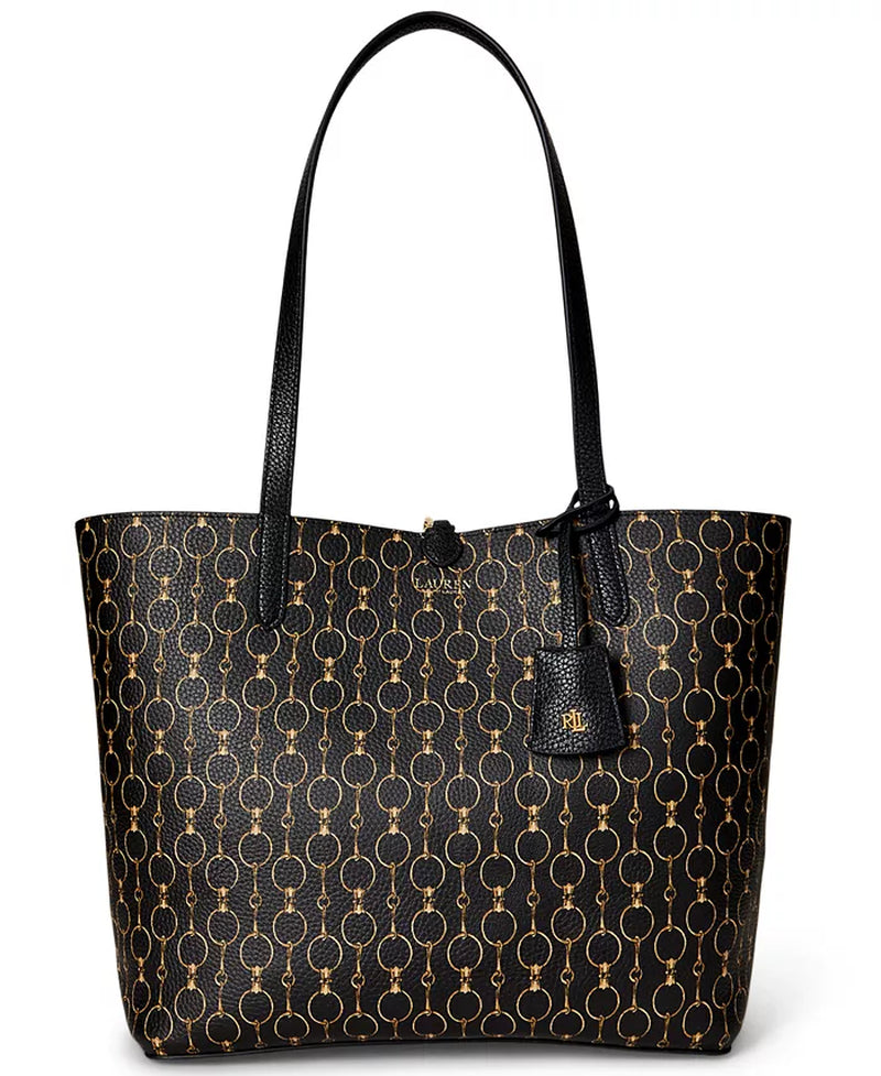 Faux-Leather Reversible Tote Bag