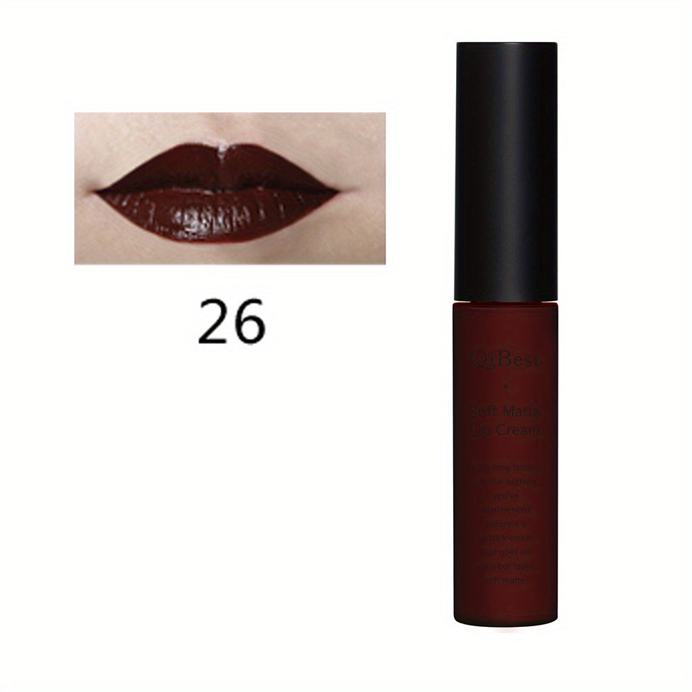 Matte Velvet Lip Glaze, Waterproof Long Lasting Not Easy To Decolor Lip Gloss, Silky Smooth Plumping Lipstick ( 20 Colors ) Valentine's Day Gifts