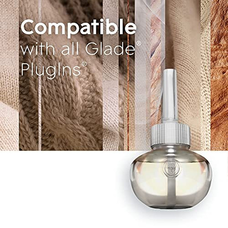 Glade Cashmere Woods Plugins Air Freshener Refill Pack of 5 0.67 Fl Oz