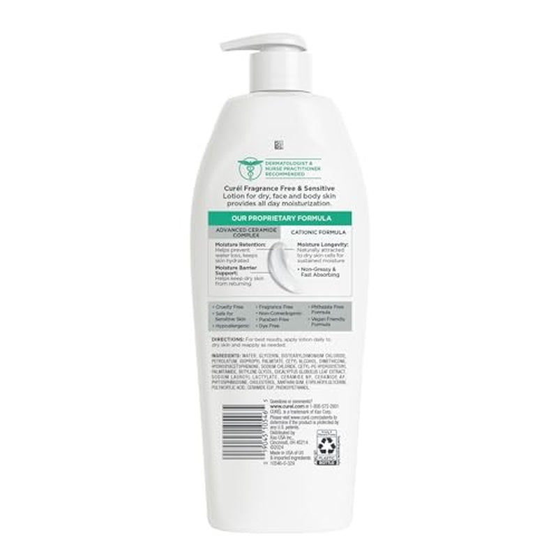 Curél Fragrance Free Comforting Body Lotion, Body and Hand Moisturizer for Dry,