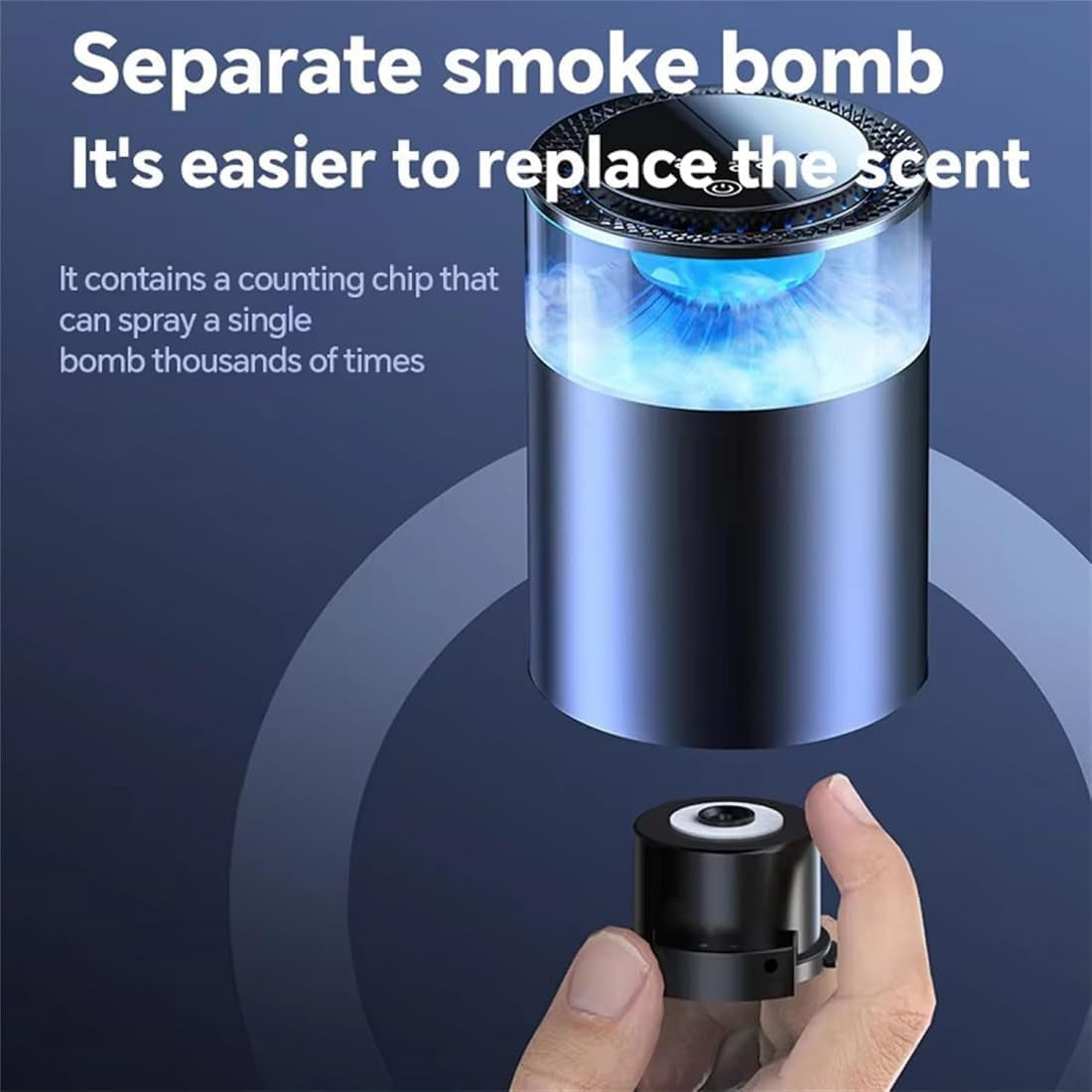Spray Car Viewing Aromatherapy Diffuser, Smart Car Air Freshener Diffuser, Long-Lasting Intelligent Car Fragrance, Rechargeable Auto On/Off Intelligent Car Diffuser, for Car (North Cedar)