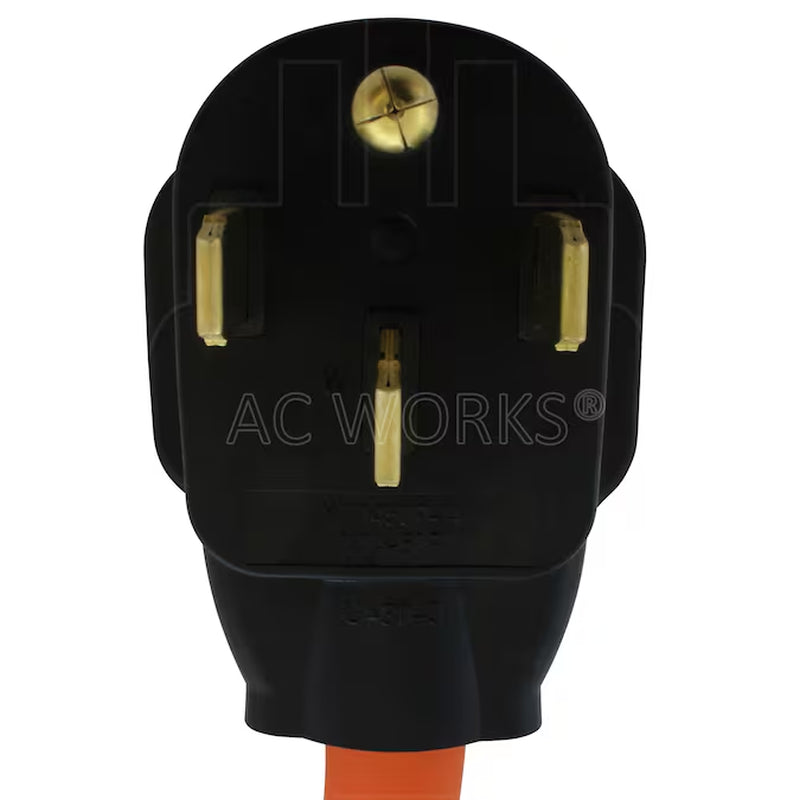1.5Ft NEMA 14-50P to NEMA 14-30R 30 -Amp 4-Wire Single to Single Orange Basic Flexible Adapter