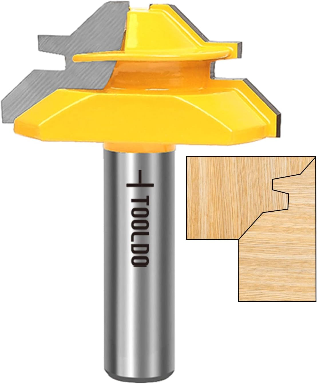 45 Degree Lock Miter Router Bit 1/2 Shank,Lock Miter Woodworking Tools Set (For 1/2", 3/4", 1"Board)