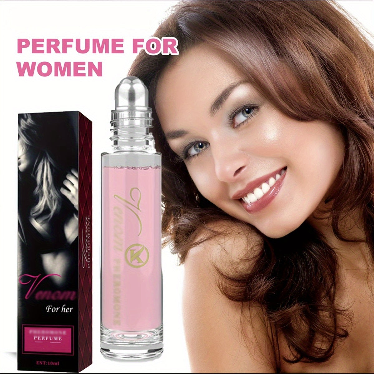 Venom Pheromone Perfume for Women Personal Roll-On Premium Long-Lasting Eau De Toilette Oil Enhance Your Attractiveness Cologne Pleasant Fragrance Arousing Partner's Good Feelings Aromatherapy Dating Artifact 10ml/0.34Fl Oz 1