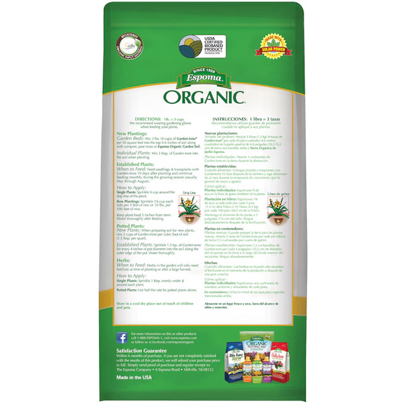 Garden-Tone 8-Lb 3-4-4 Organic Natural All Purpose Food