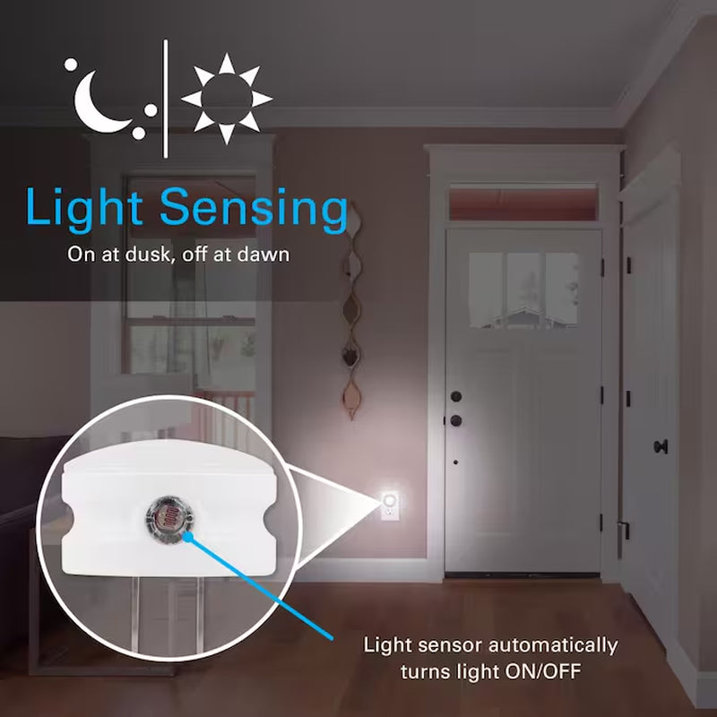 4 -Pack Value Pack White LED Auto On/Off Night Light