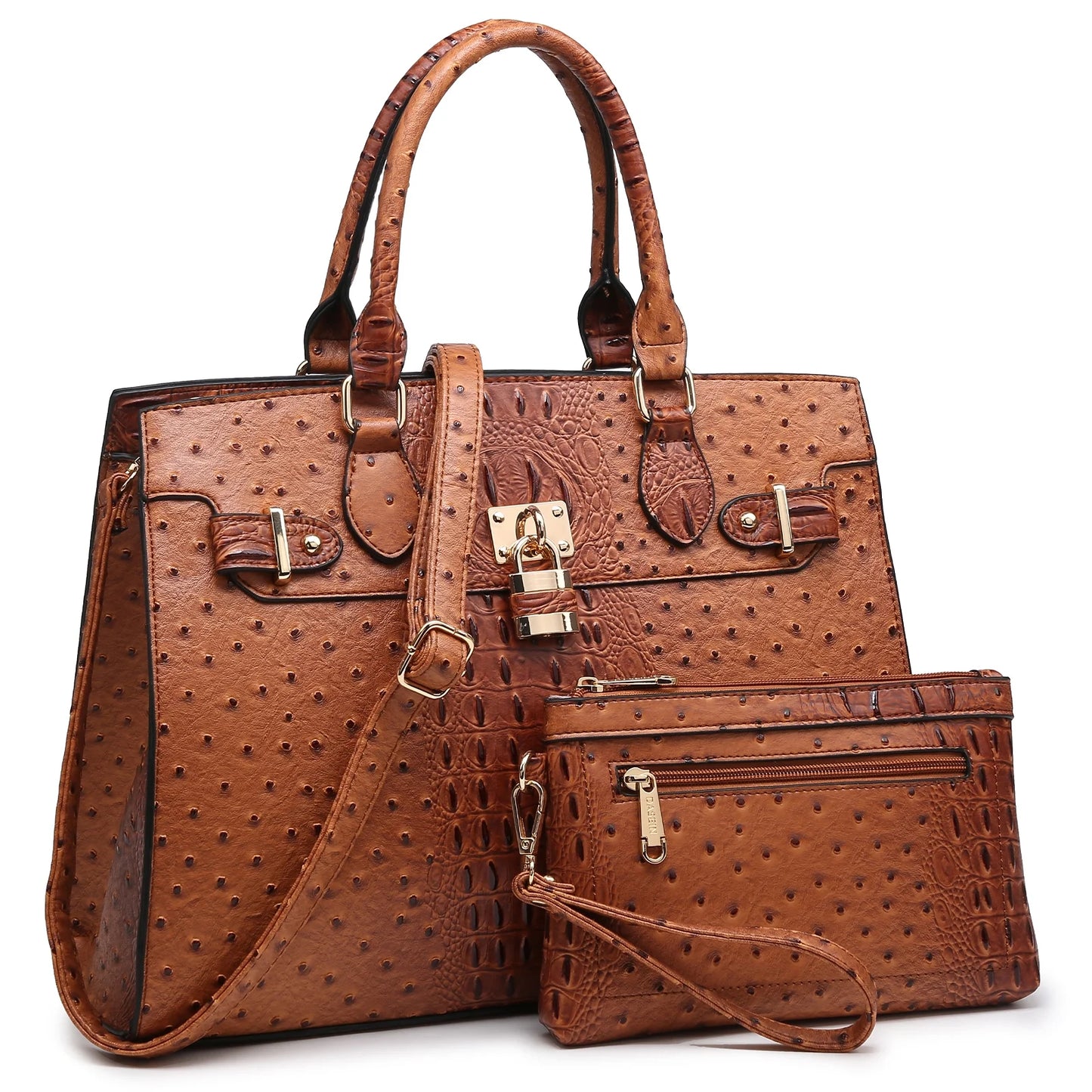 Women Handbags and Purses Ladies Shoulder Bag Top Handle Satchel Tote Work Bag with Matching Clutch