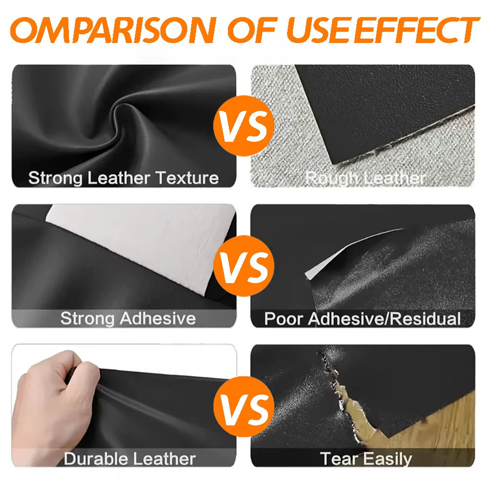 0.9Mm Soft Artificial Leather with Self-Adhesive Adhesive Repair Leather Sofas, Leather Tables and Chairs DIY Crafts PVC Leather