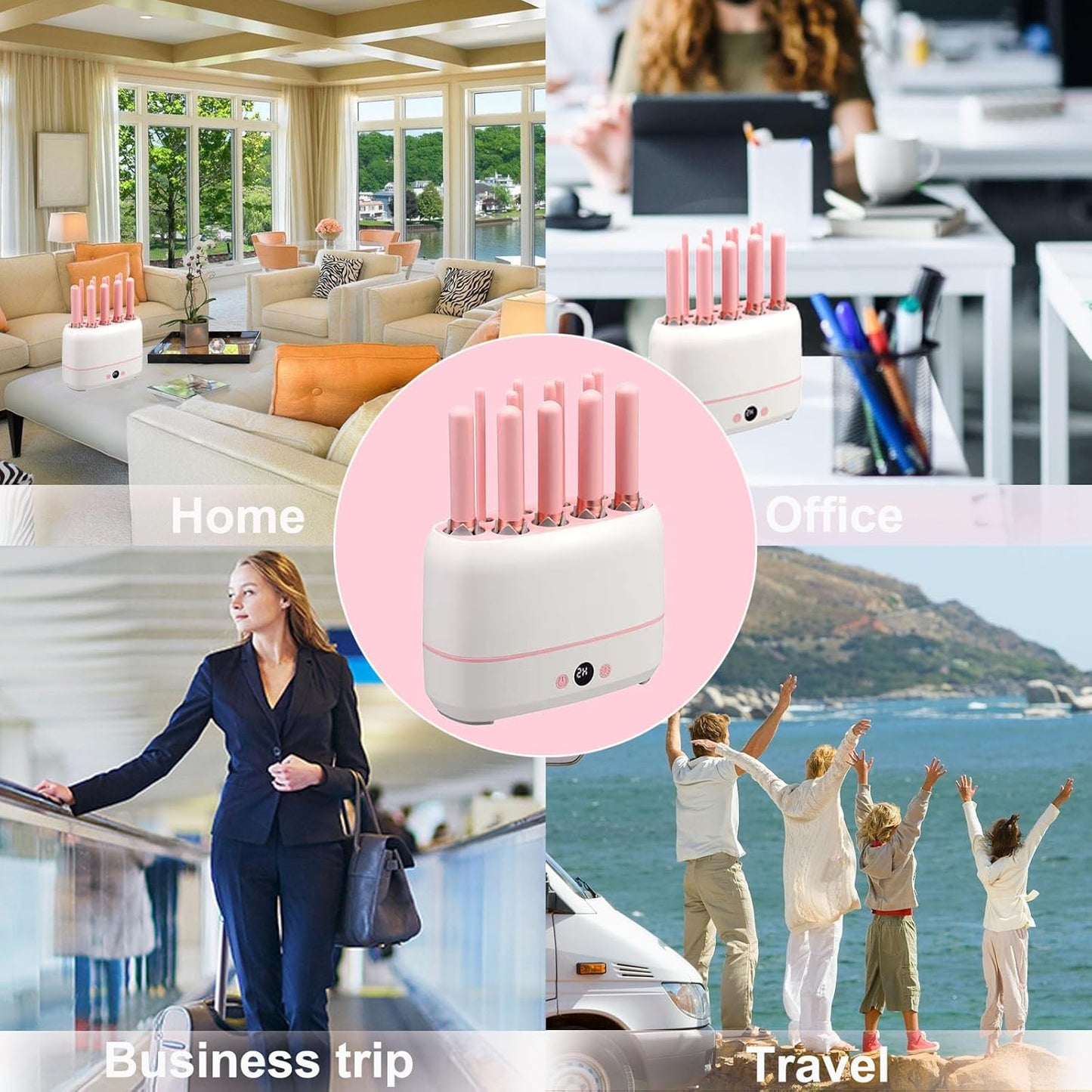 Makeup Brush Dryer Machine, Electric Cosmetic Sponge Drying Machine with 12 Various Dryer Hole, Drying 12Pcs Brushes at Once, Thermo-Control Dryer for Dryer Makeup Sponge, Makeup Brush, Powder Puff
