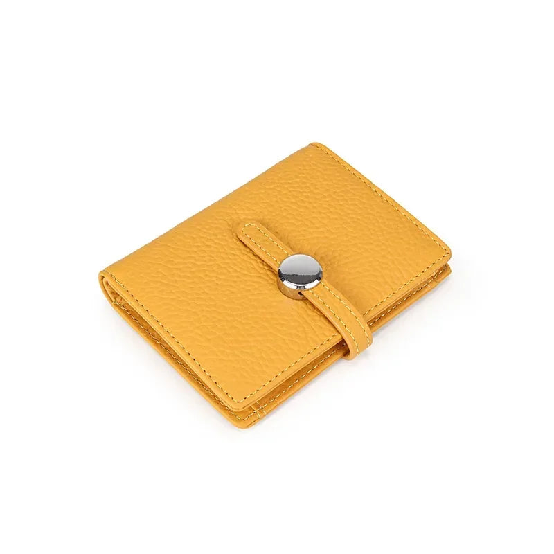 New Genuine Leather Womens Wallets and Purses Luxury Brand Design Hasp Square Wallet Fashion Card Holder Women Small Coin Purses