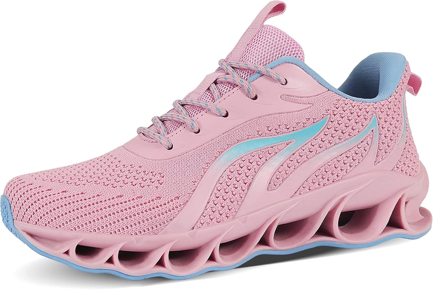 Women'S Running Sports Walking Shoes Mesh Lightweight Breathable Athletic Jogging Sneakers,Pink,Us 5.5