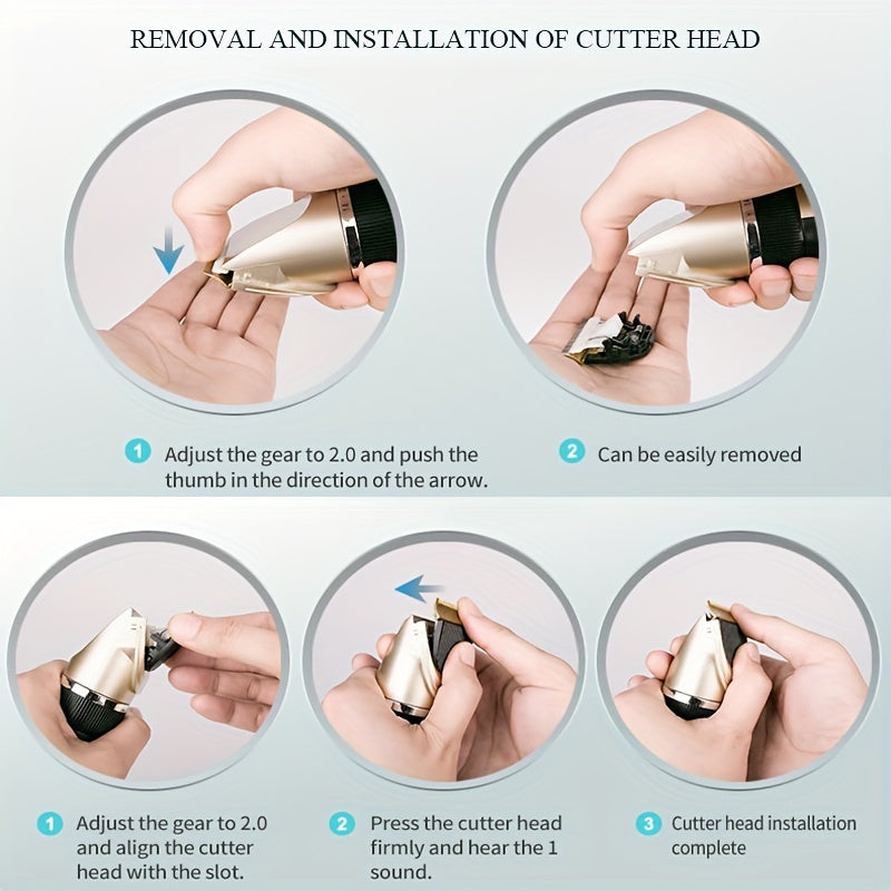 12in 1 Premium Pet Hair Trimmer Kit - Electric Precision Clippers with Gentle Hair Cutting Technology - Perfect for Professional Grooming At Home, Mute Clippers for Dogs And Cats., Dog Clippers, Dog Clippers For Grooming, Dog