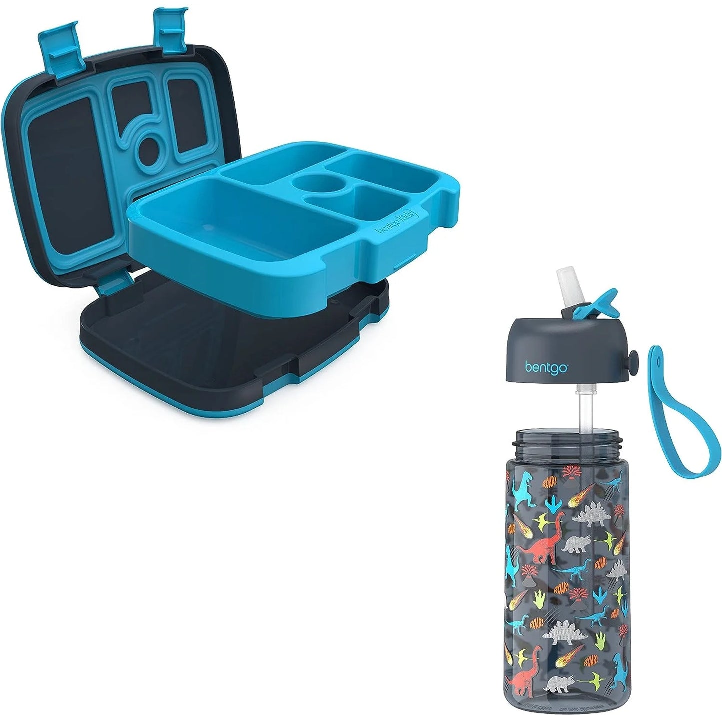 Leak-Proof Lunch Box & Water Bottle Set (Dinosaur)