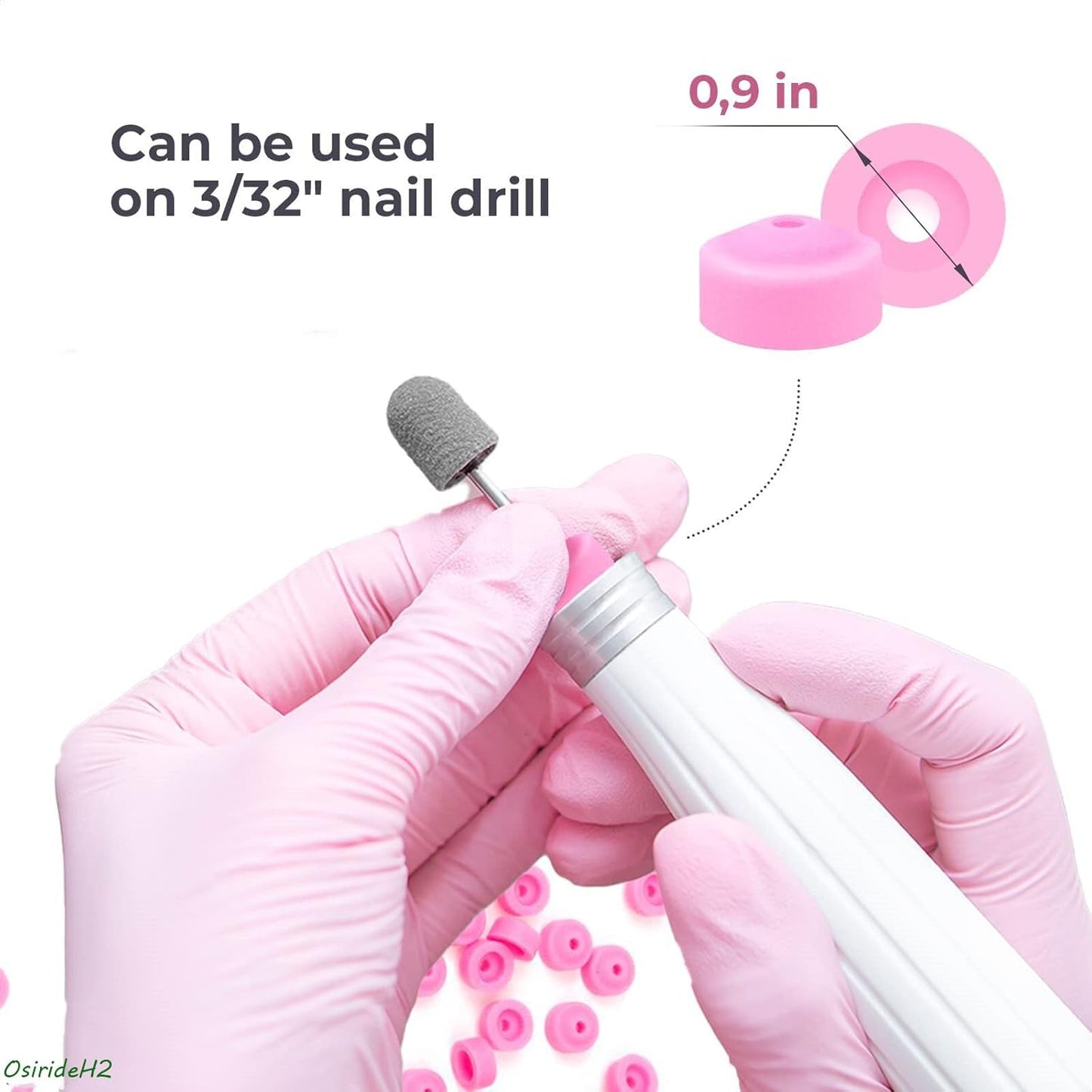 -25Pcs Professional Nail Drill Bits Pink Nail Tech Supplies Electric Nail Filer Plastic Cap-Nail Art Tools Drill Dust Collector Dust Stopper Nail Drill Bit -Pink Drill Nail Dust Collectos