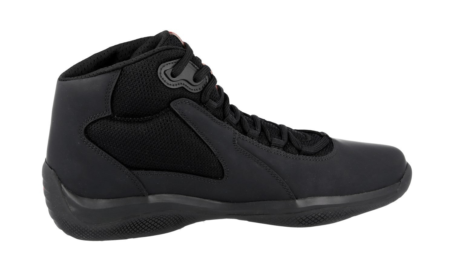 PRADA AMERICAS CUP HIGH-TOP SNEAKERS SHOES 4T2871 BLACK