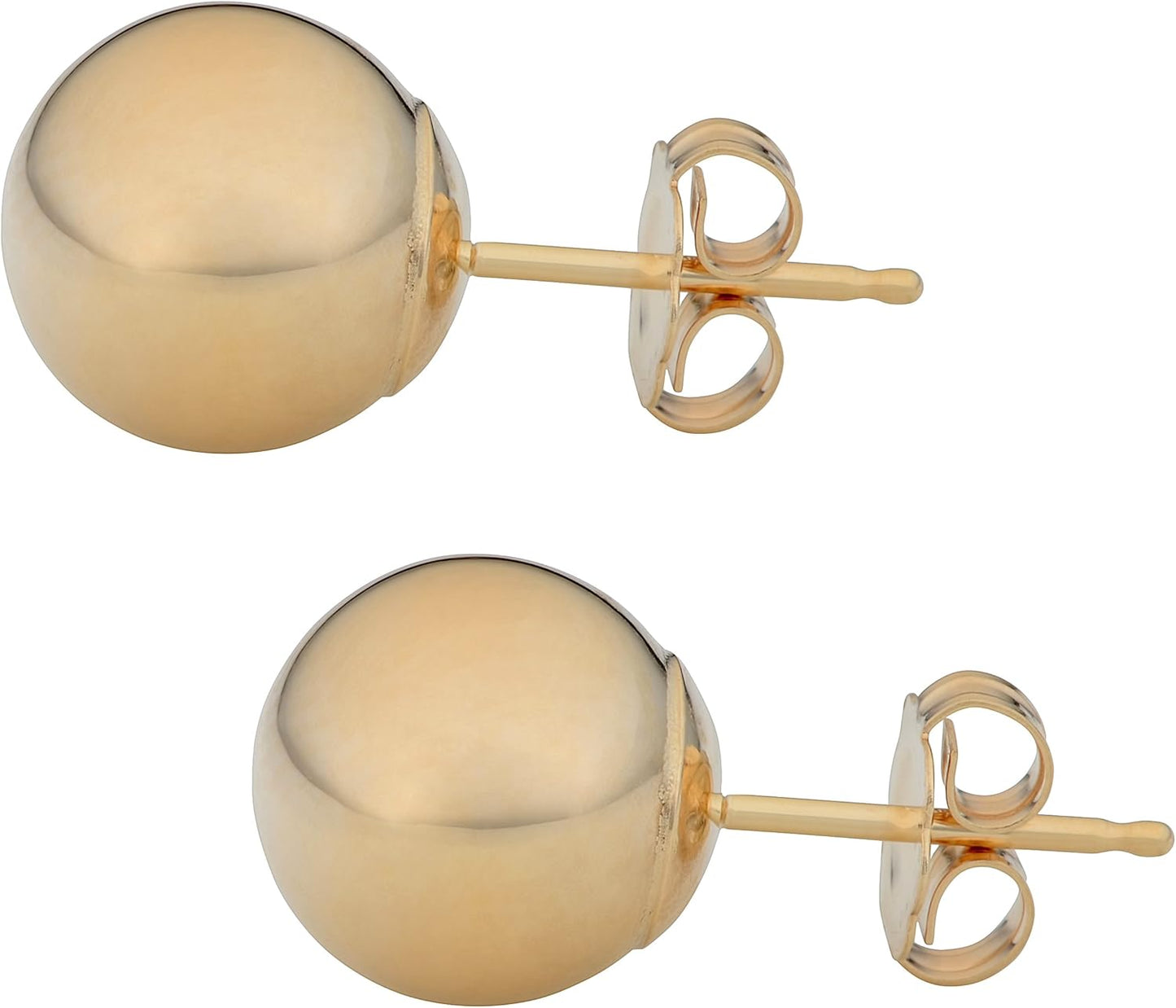 14K Yellow Gold Ball Stud Earrings (4, 6 and 8 Mm)