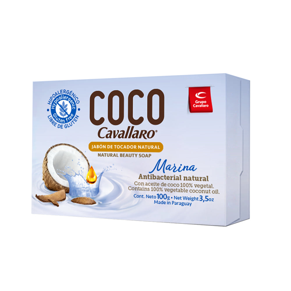 Natural Beauty Soap -Coco Cavallaro -100% Vegetal Coconut Soap Oil 3.5Oz Marine