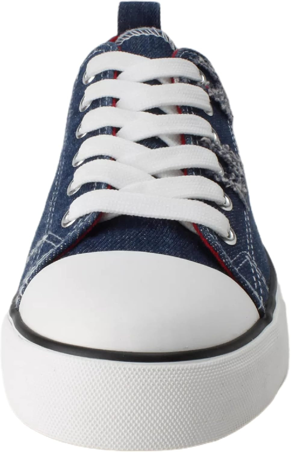 Women'S Low Top Canvas Sneaker Shoes, Comfortable Brushed Washed Denim Upper, Lace Up, Perfect for Gym, Walking or Dress