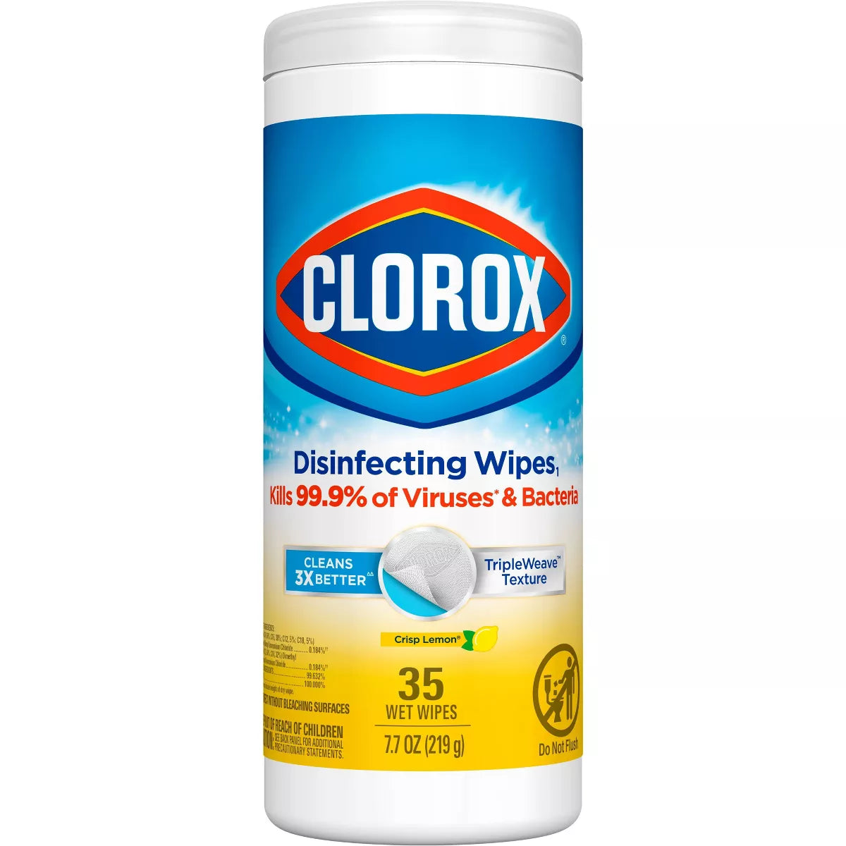 Clorox Crisp Lemon Disinfecting Wipes Bleach Free Cleaning Wipes