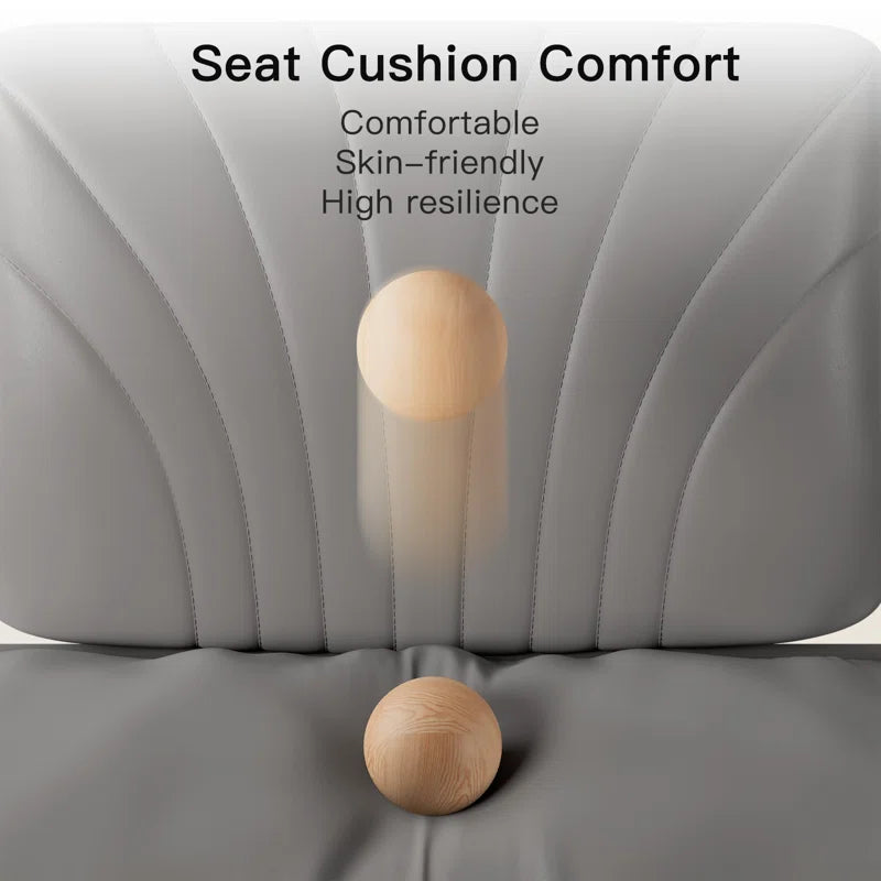 Nevel Office Chair Desk Chair Criss Cross Legged Computer Chair Armless Swivel Make up Chair with Ergonomic Design