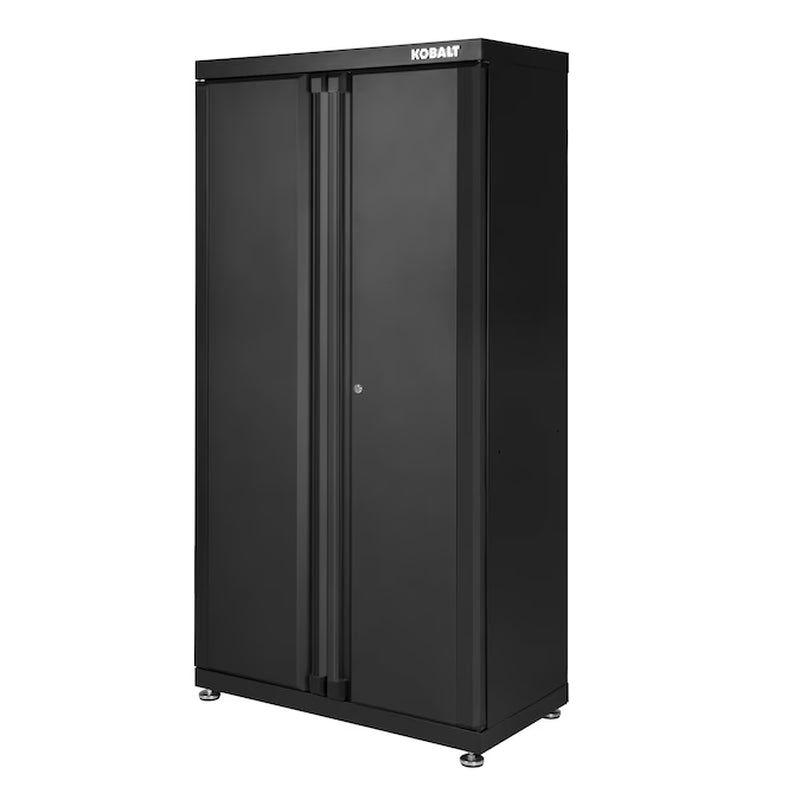 36-In W X 72-In H X 18.5-In D Freestanding Steel Garage Cabinet in Silver
