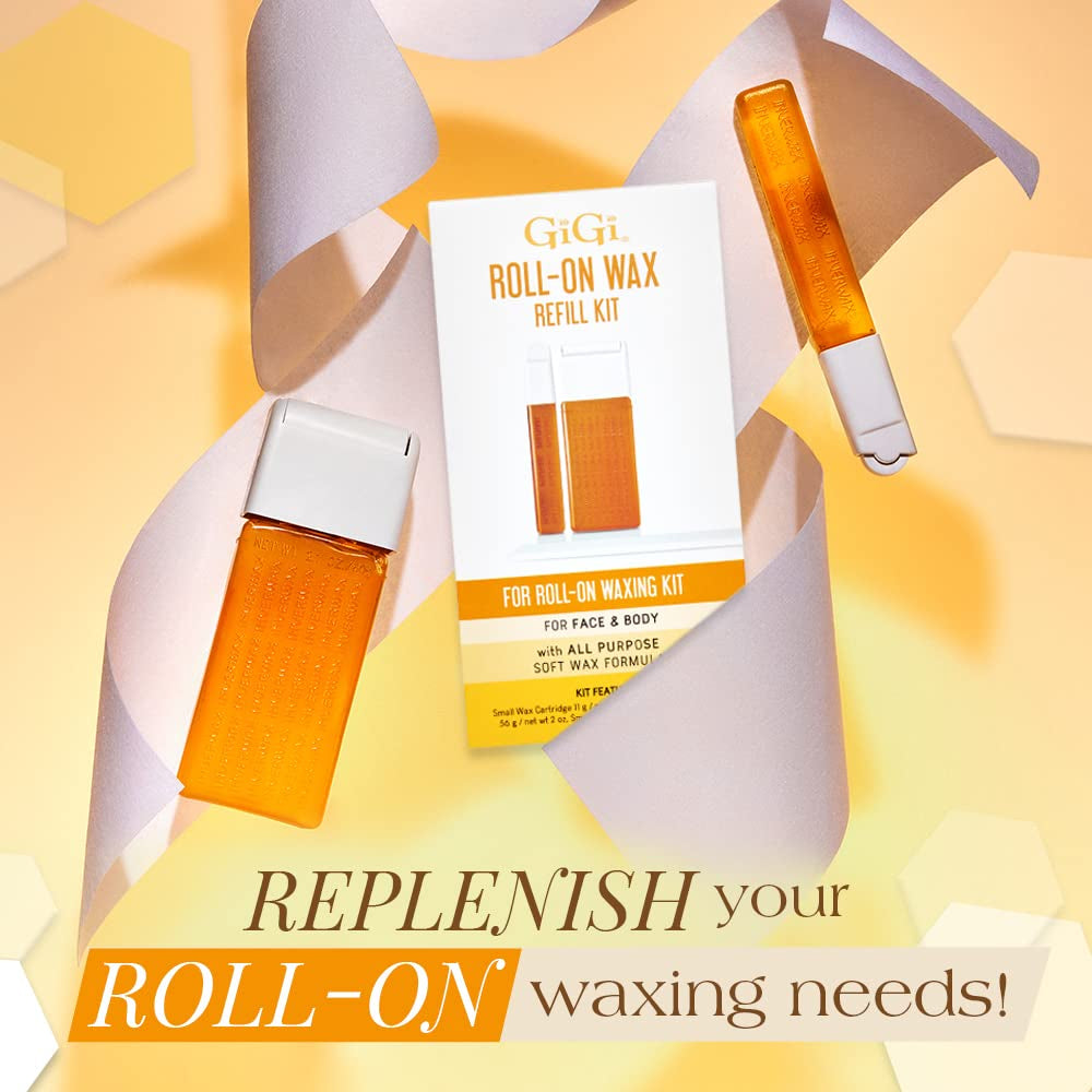 Roll on Wax Kit Refills – All-Purpose Soft Wax Roller Kit for Face & Body Hair Removal, 0.8 Oz, 3 Pack