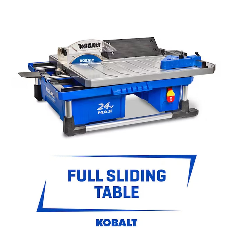 24V 7-In -Blade Cordless Wet Tabletop Sliding Table Tile Saw ( Battery Included )
