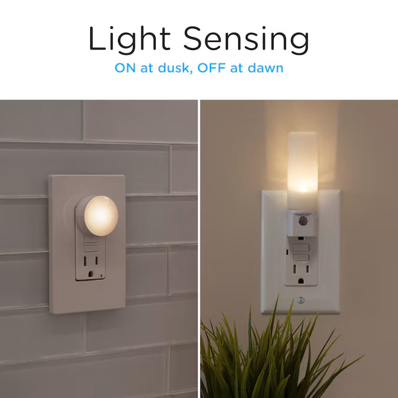 4 -Pack Value Pack White LED Auto On/Off Night Light