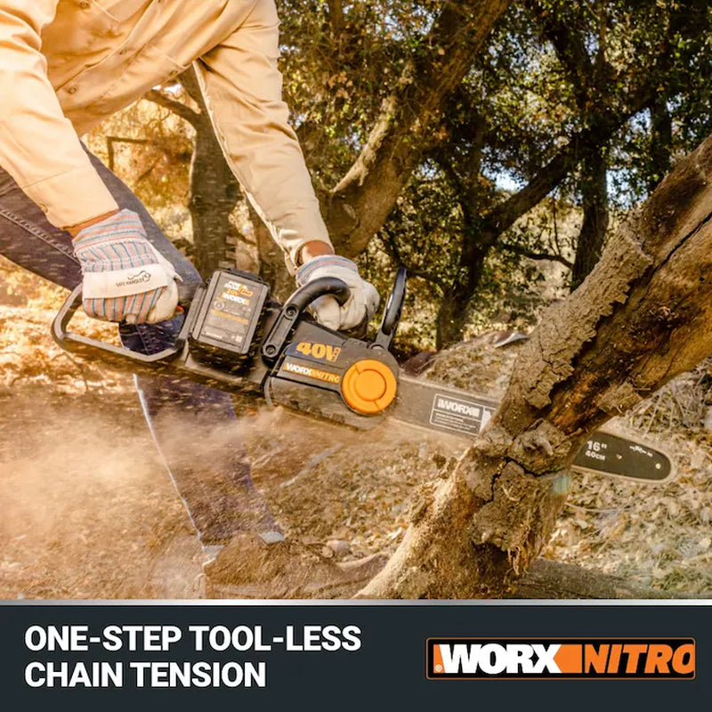 Nitro Power Share Brushless 40-Volt 16-In Battery 4 Ah Chainsaw Battery Included Charger Included