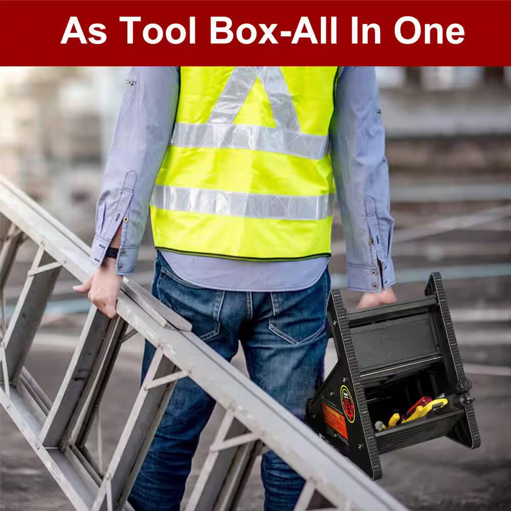 Easy to Use Ladder Leveler with Storage, Stair Ladder Stabilizer for All Surfaces, Extension Ladder Accessories