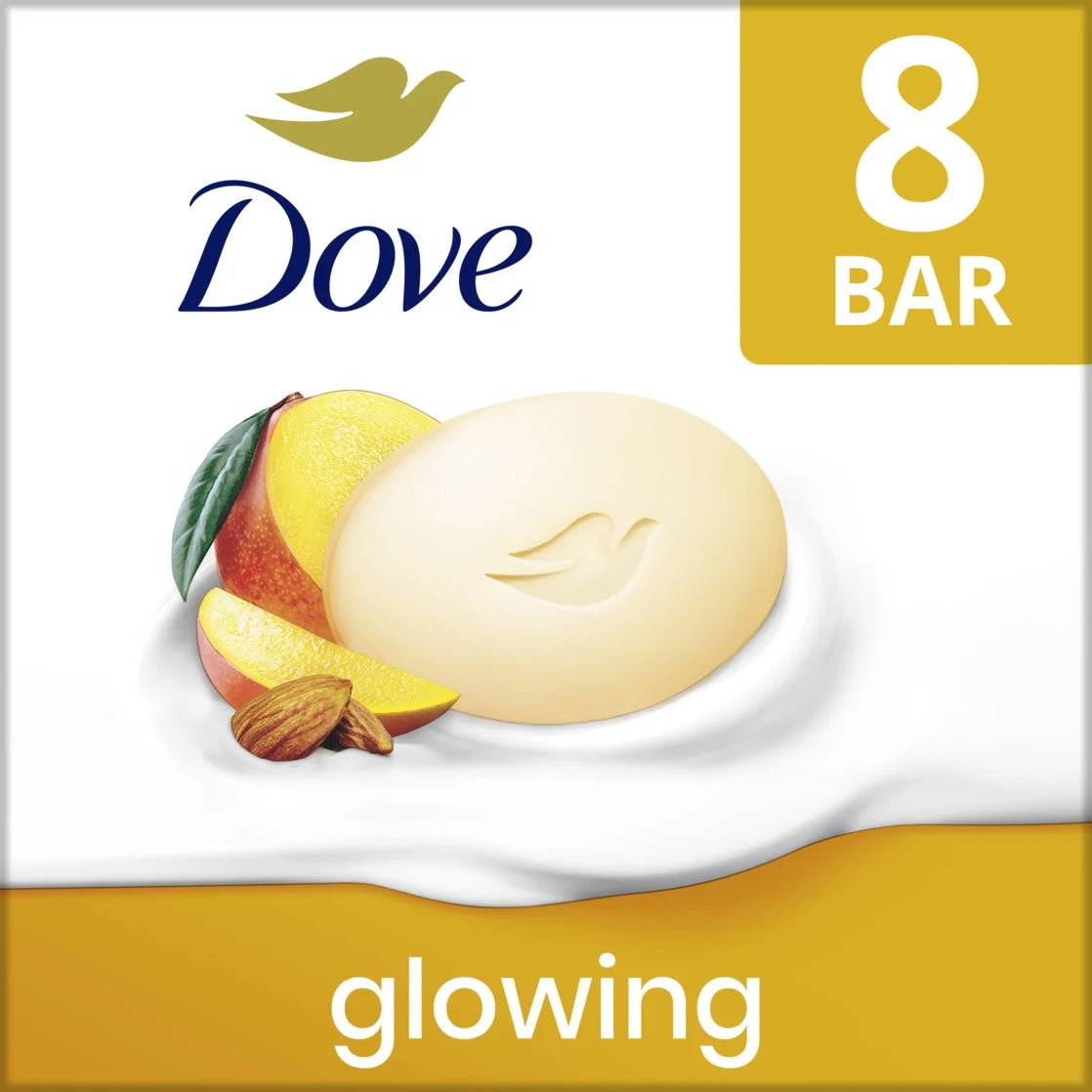 Beauty Bar Women'S Bath Soap Glowing Mango & Almond Butters, 3.75 Oz 8 Bars