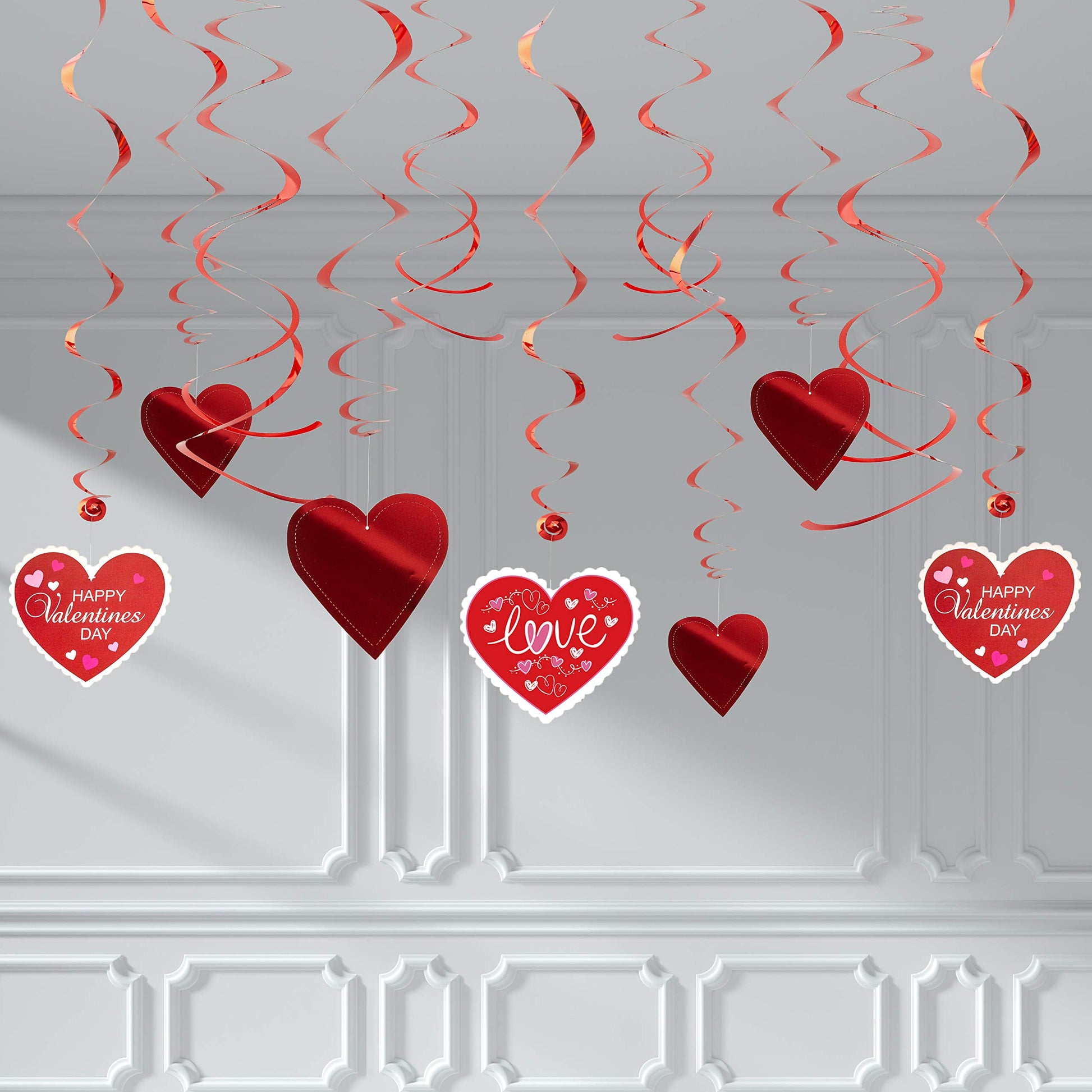 Valentines Day Party Decorations Kits with Banner, 15.50 X 6.60 X 1.10 in Plastic, 27 Count